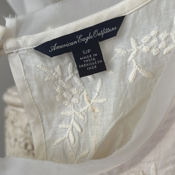 American Eagle Outfitters Embroidered and Pleated Top - Picture 3 of 8